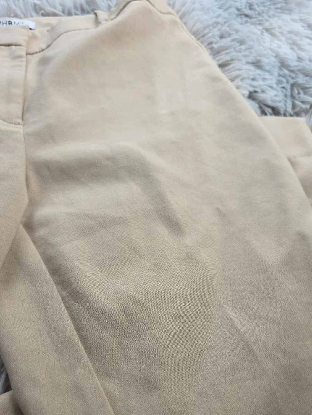White House Black Market Cropped Dress Pants in Light Beige